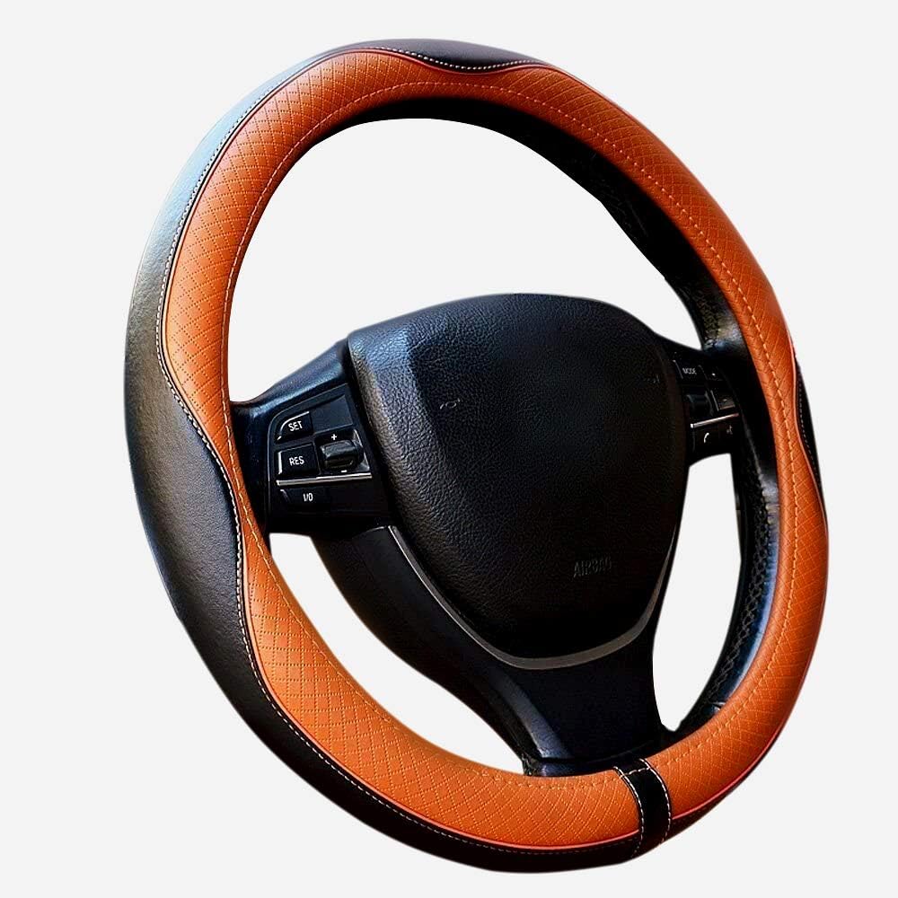 Black Anti-Slip Breathable Steering Wheel Cover K4615