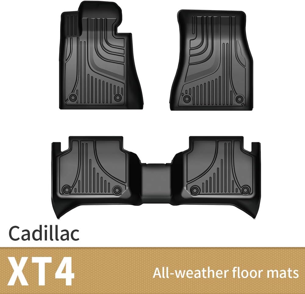 Black All Weather Floor Mats for Cadillac XT4 G1525