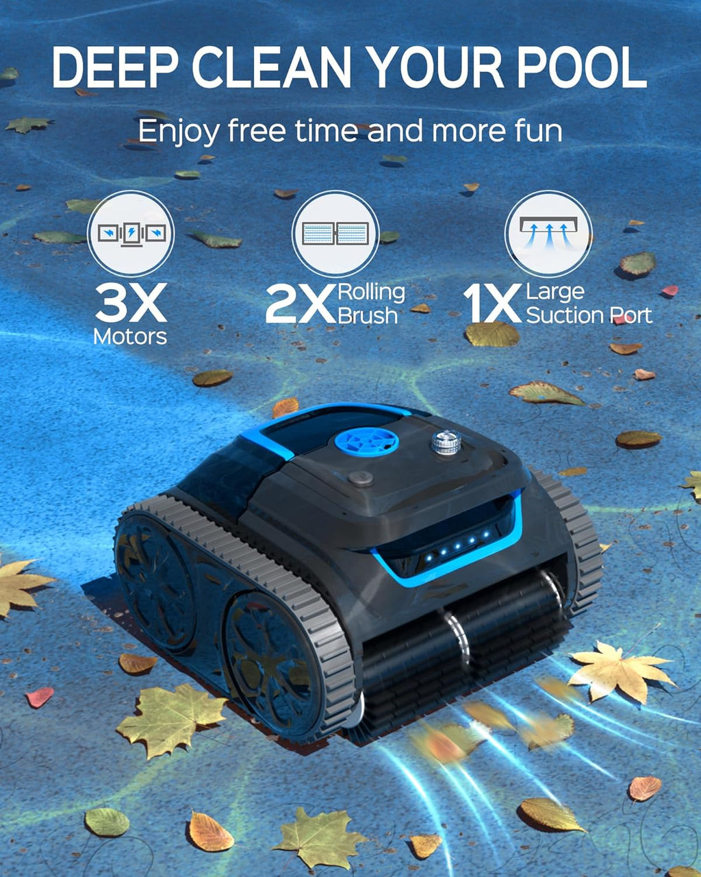 Cordless Robotic Pool Cleaner with Smart Mapping O154003