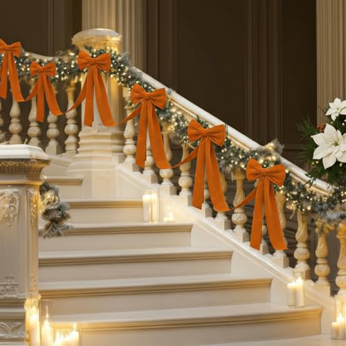 Velvet Bow Garland with 6 Pcs Large Bow F248743
