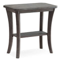Rustic Gray Narrow Side Table with Shelf G420877