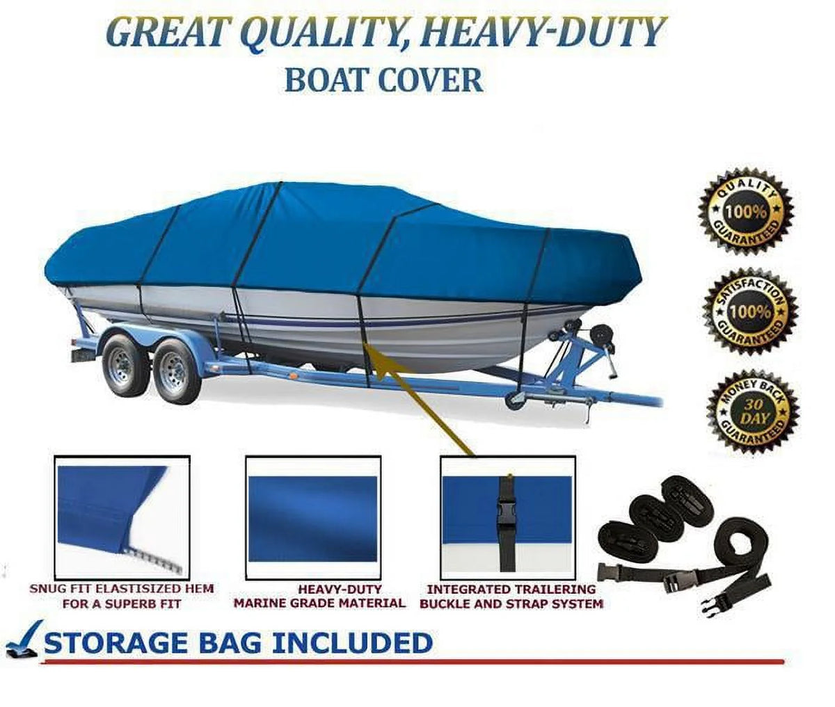 Blue Boat Cover for Scout Boats 201 Bay Scout 2009 2010 2011 2012 R6321