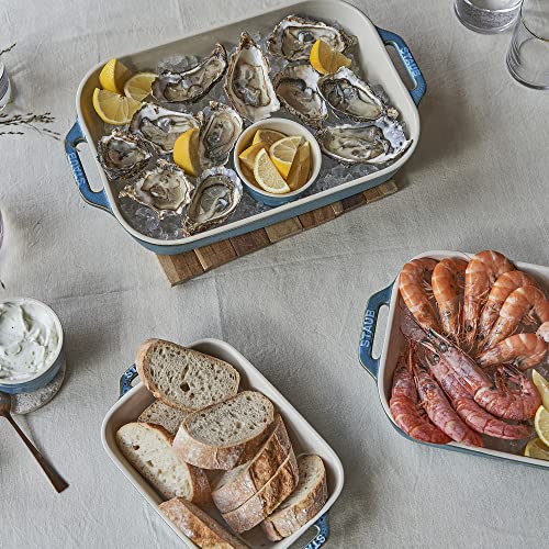 3pc Dark Blue Ceramic Baking Dish Set A5225