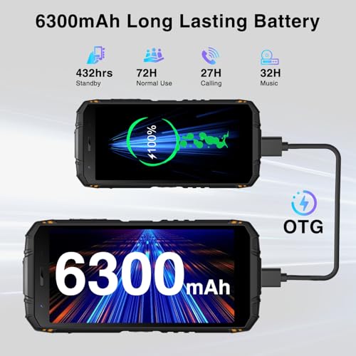 128GB Rugged Smartphone with 6300mAh Battery Y110