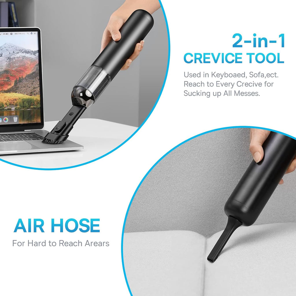 Handheld Cordless Rechargeable Vacuum with Adjustable Suction Power and LED Light E79646