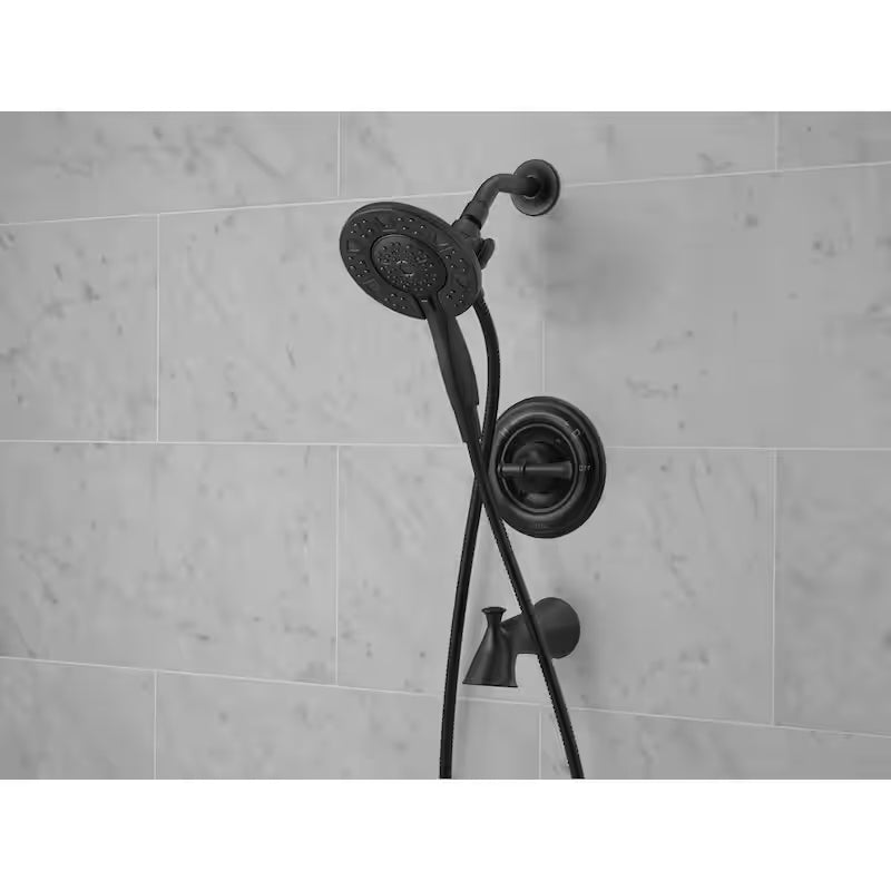 Single-Handle 4-Spray Tub and Shower Faucet in Matte Black U220