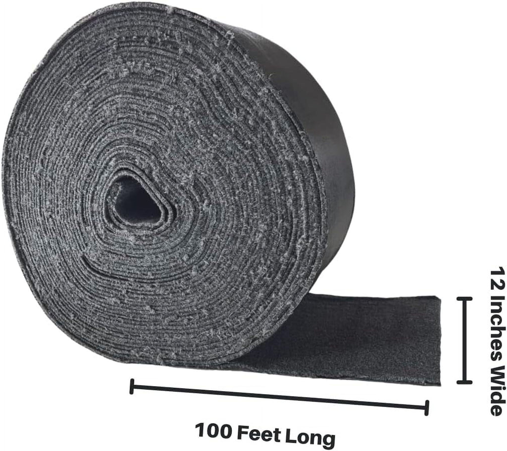 Midnight Grey 20oz 12" Wide x 100' Long Boat Trailer Bunk Carpet V221625