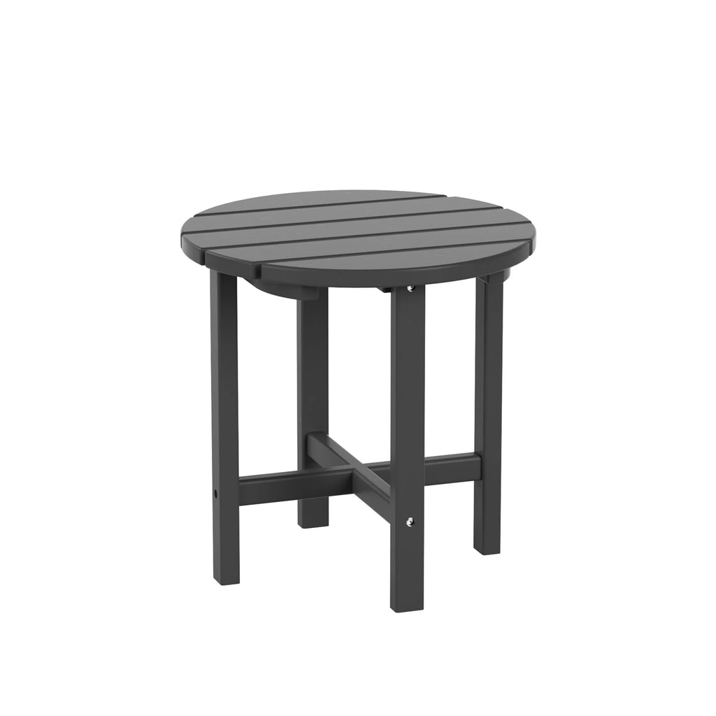18" Round Plastic Outdoor Patio Side Table L7869