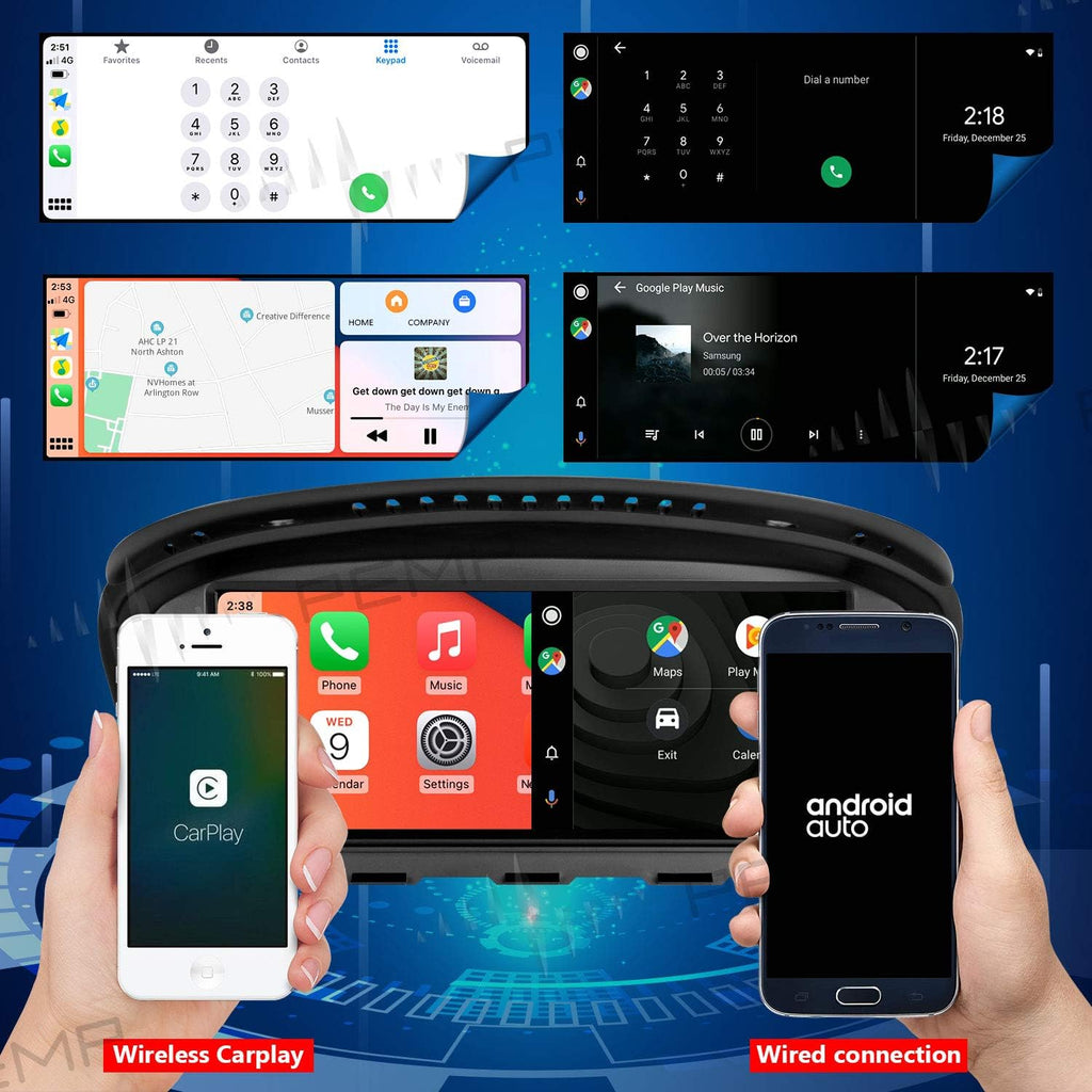 Blue Anti-Glare Vertical Screen 10.25 Android 11 Auto Carplay Snapdragon 662 8 Core 4+64GB for BMW E60 E61 CCC S816435