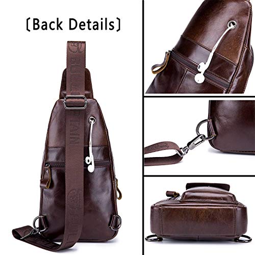 Mens Leather Crossbody Sling Bag Z24756