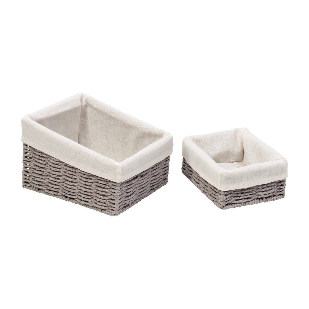 7-Piece Twisted Paper Rope Woven Bathroom Storage Basket Set H16267