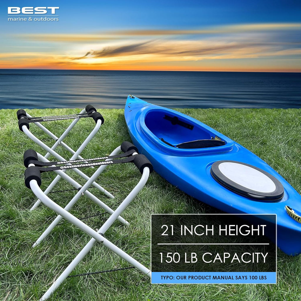 21 Inch Tall Freestanding Kayak Storage Rack B64083