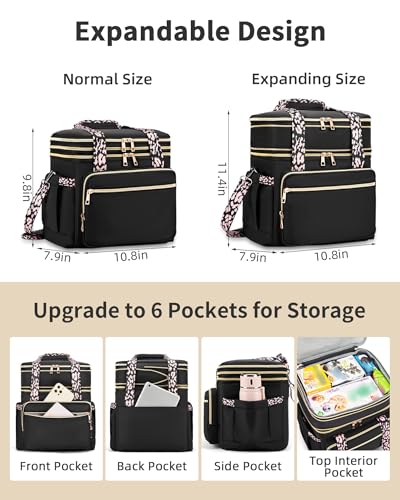 Black Expandable Insulated Lunch Bag E450437
