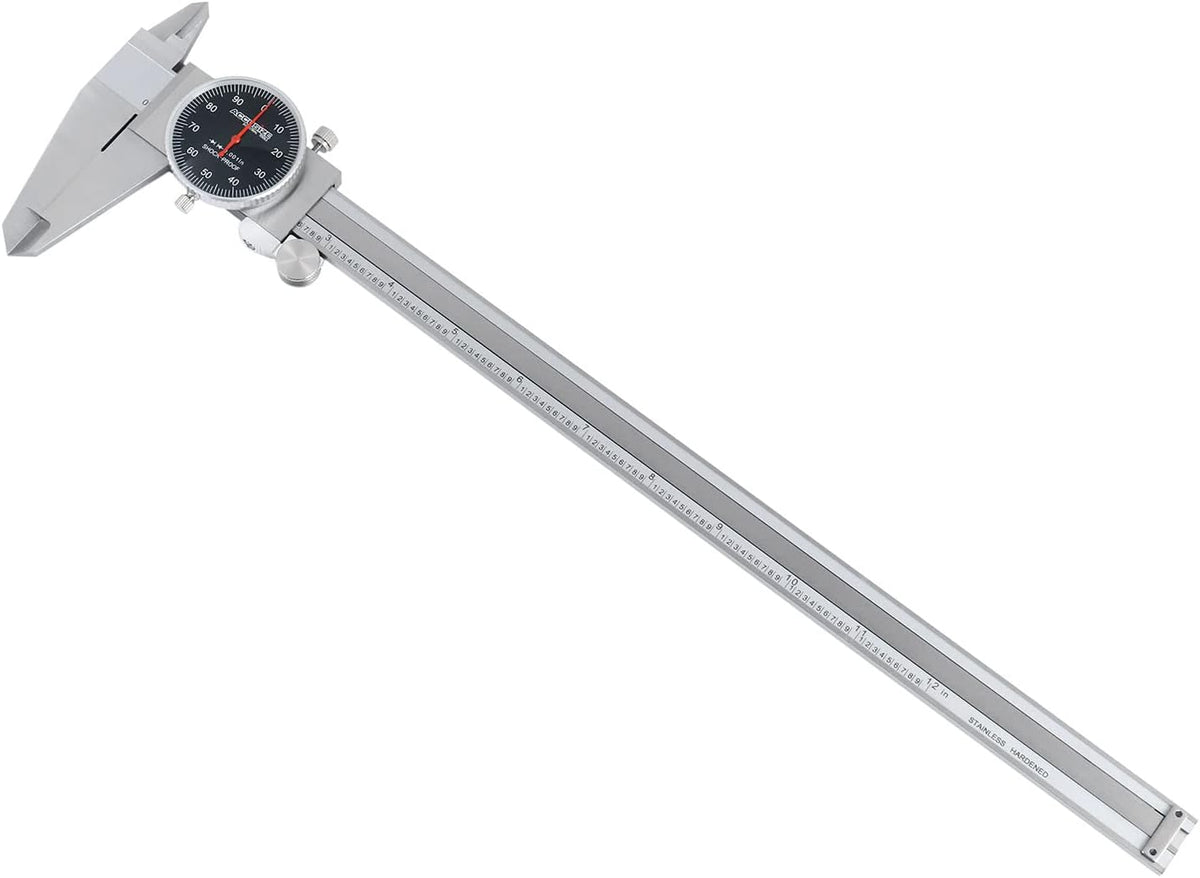 0-12'' by 0.001'' Stainless Steel Dial Caliper Pack of 2 C72978