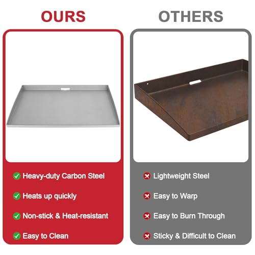 28 Inch Heavy-duty Carbon Steel Flat Top Grill Griddle V7995