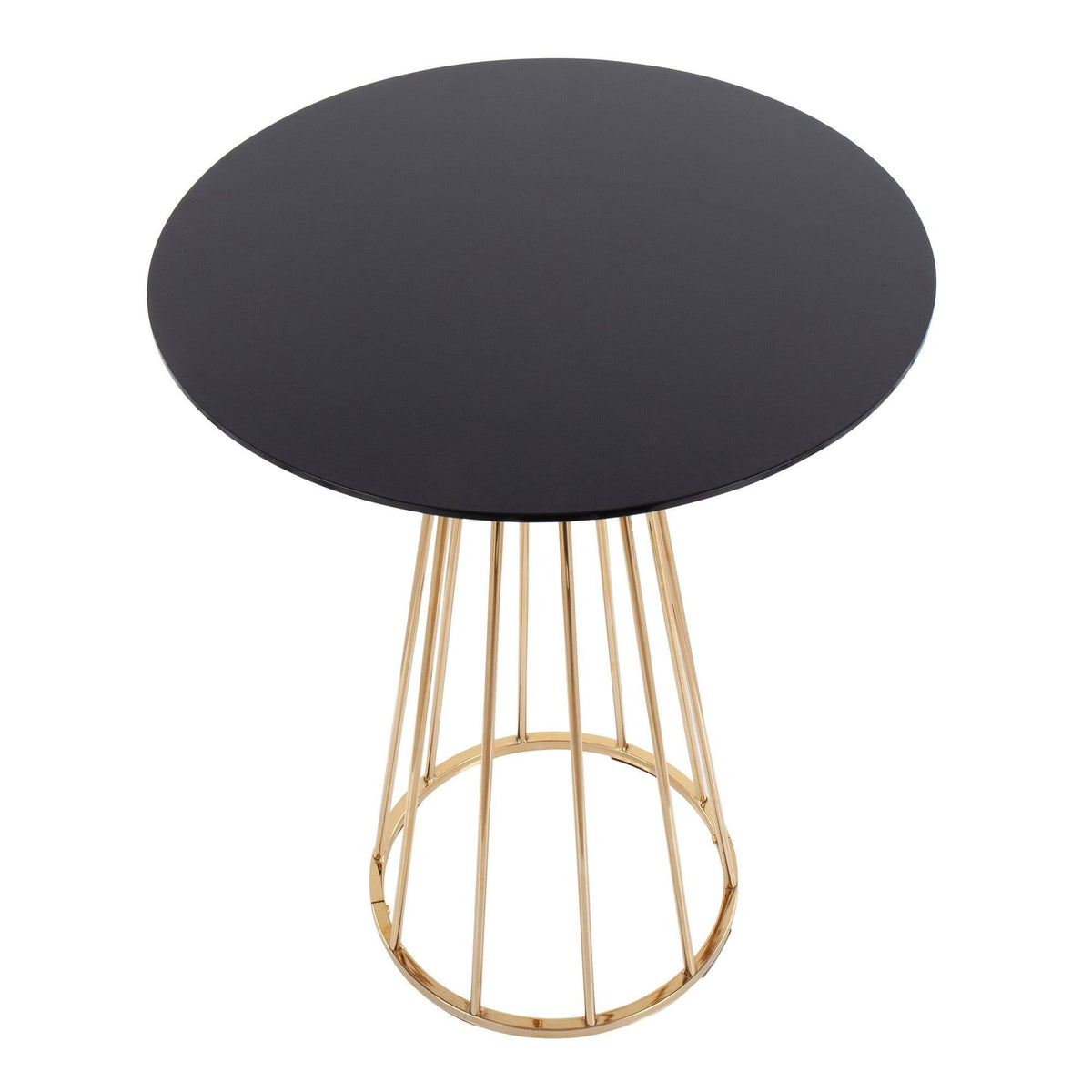 Black Wood Chrome Counter Height Table N925
