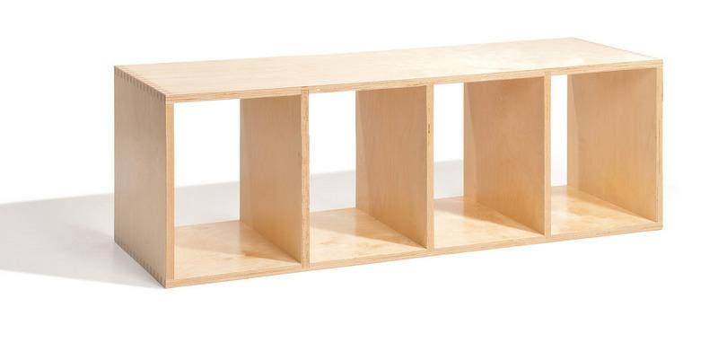 Walnut Cube Unit Bookcase U3110