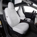 Custom Fit Car Seat Covers Full Set Leatherette White F785254