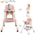Pink 4-in-1 Baby Highchair with Five-Point Snap Button S8289