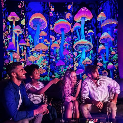 Blacklight UV Reactive Glow in The Dark Tapestry 70" x 90" A608180