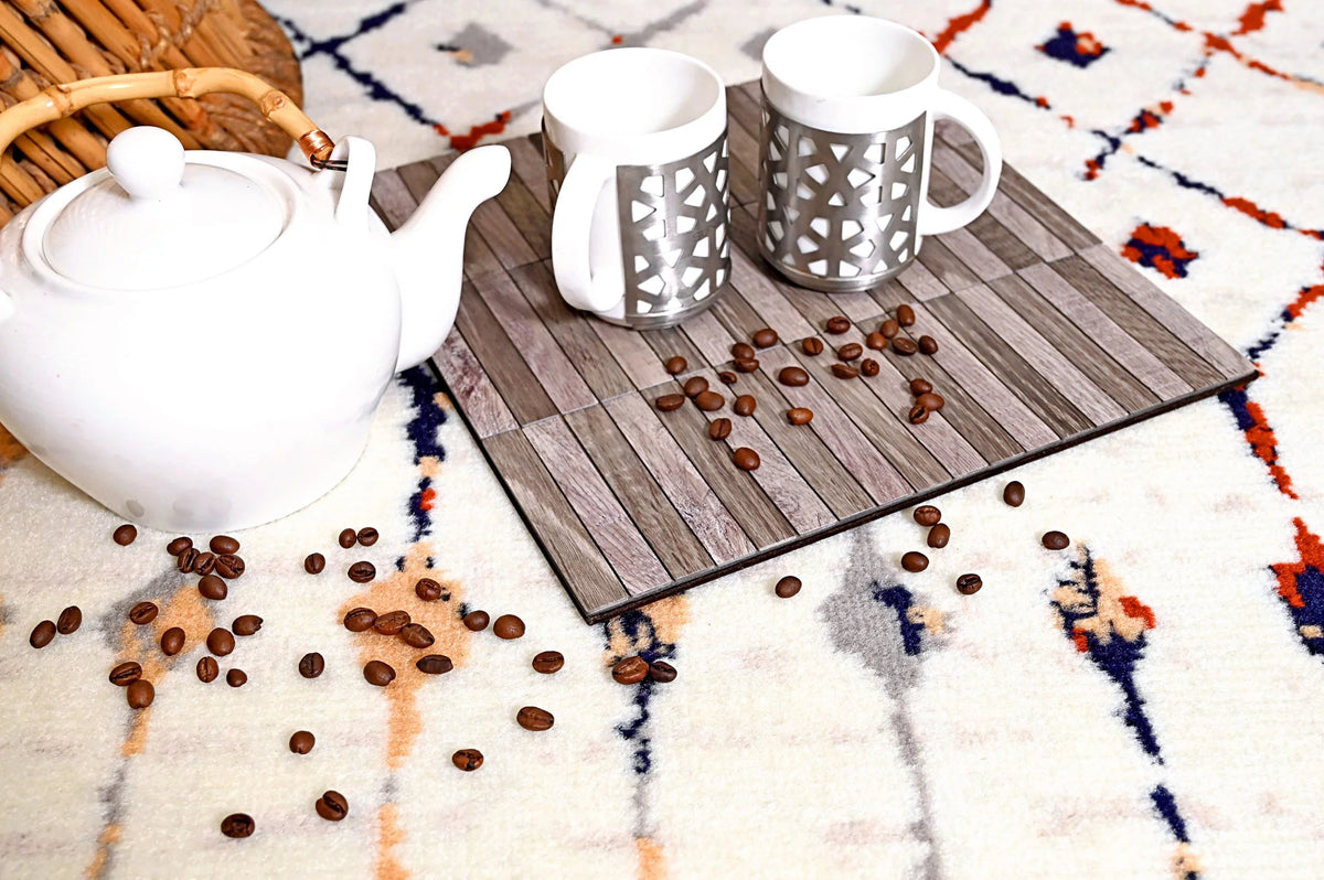 Ivory 2 ft. x 8 ft. Moroccan Style Area Rug U99933