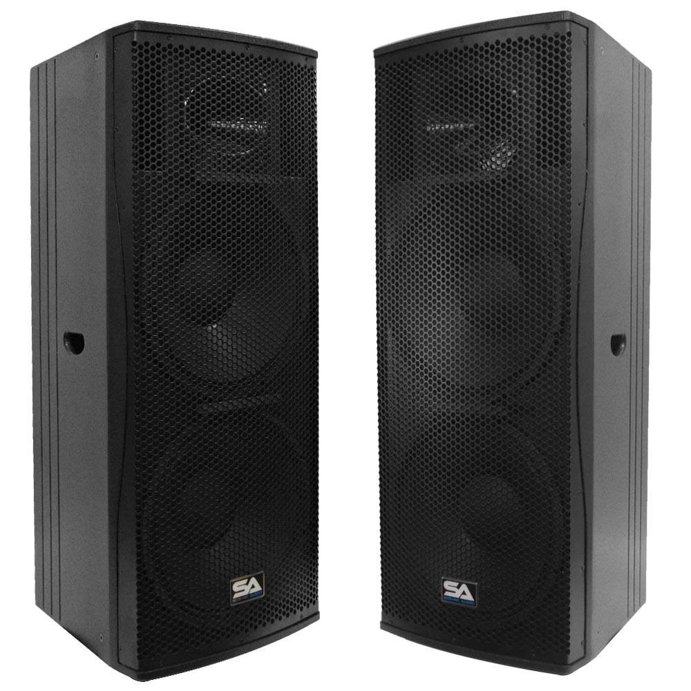 Pair of Dual 15x22 Full Range 2-Way Loudspeaker Cabinets T487706