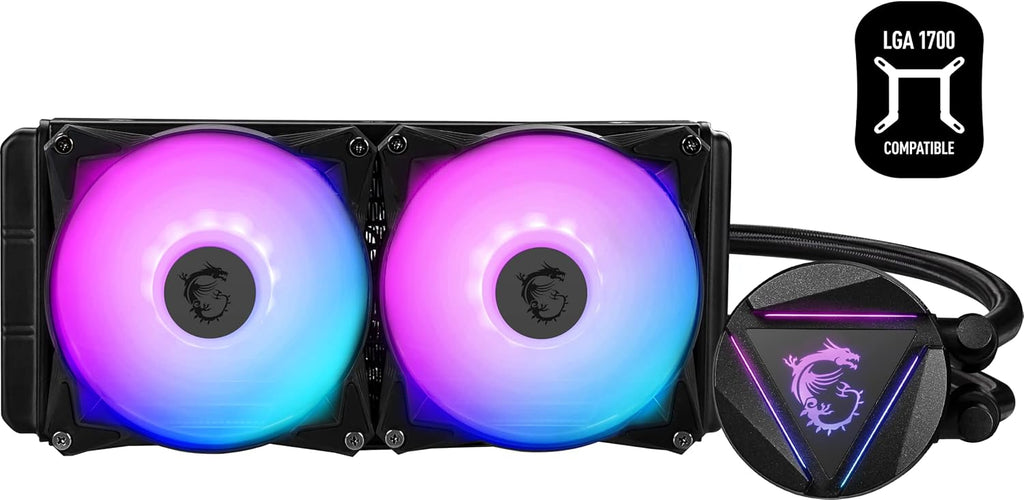 240mm Radiator CPU Liquid Cooler with Dual 120mm aRGB PWM Fans U6090