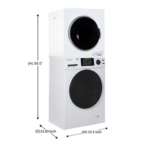 110V 1.6 cf Washer & 3.5 cf Compact Dryer Q280