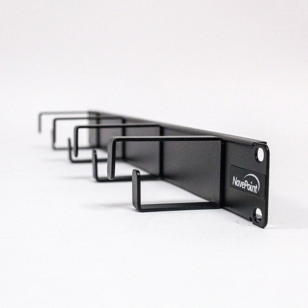 1U 19-Inch Rack Mount Cable Management Panel Black 2-Pack O95510