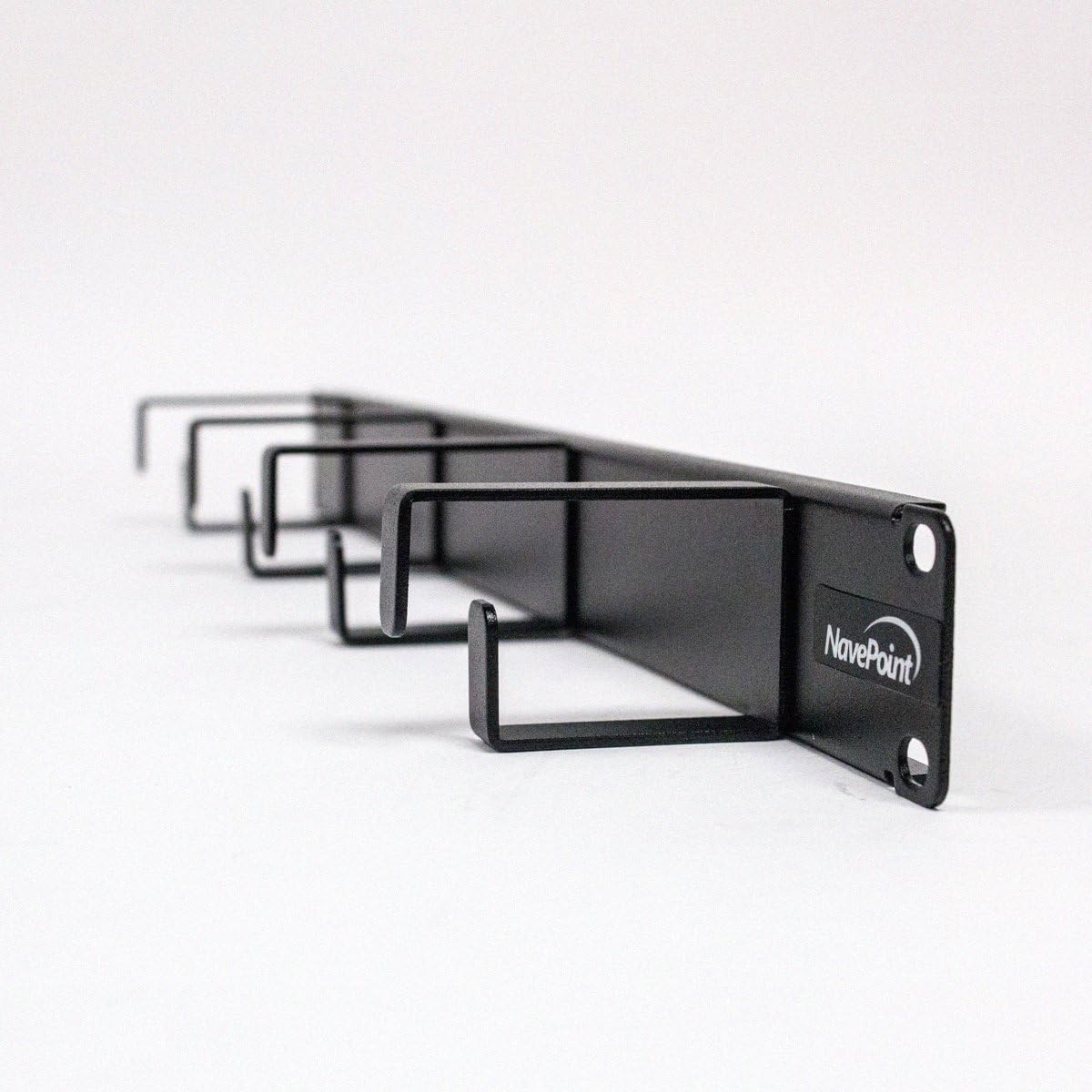 1U 19-Inch Rack Mount Cable Management Panel Black 2-Pack O95510