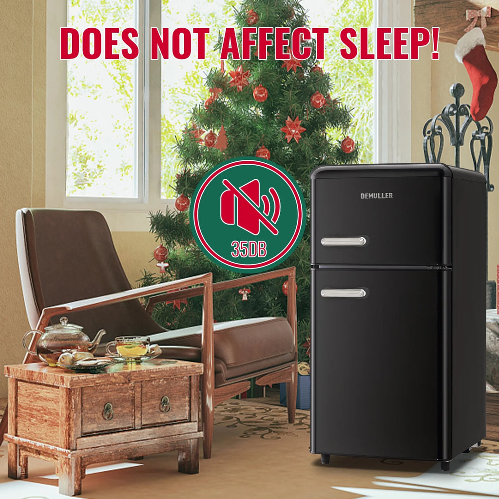 3.5 Cu.ft Dual Door Small Refrigerator with Freezer J2349