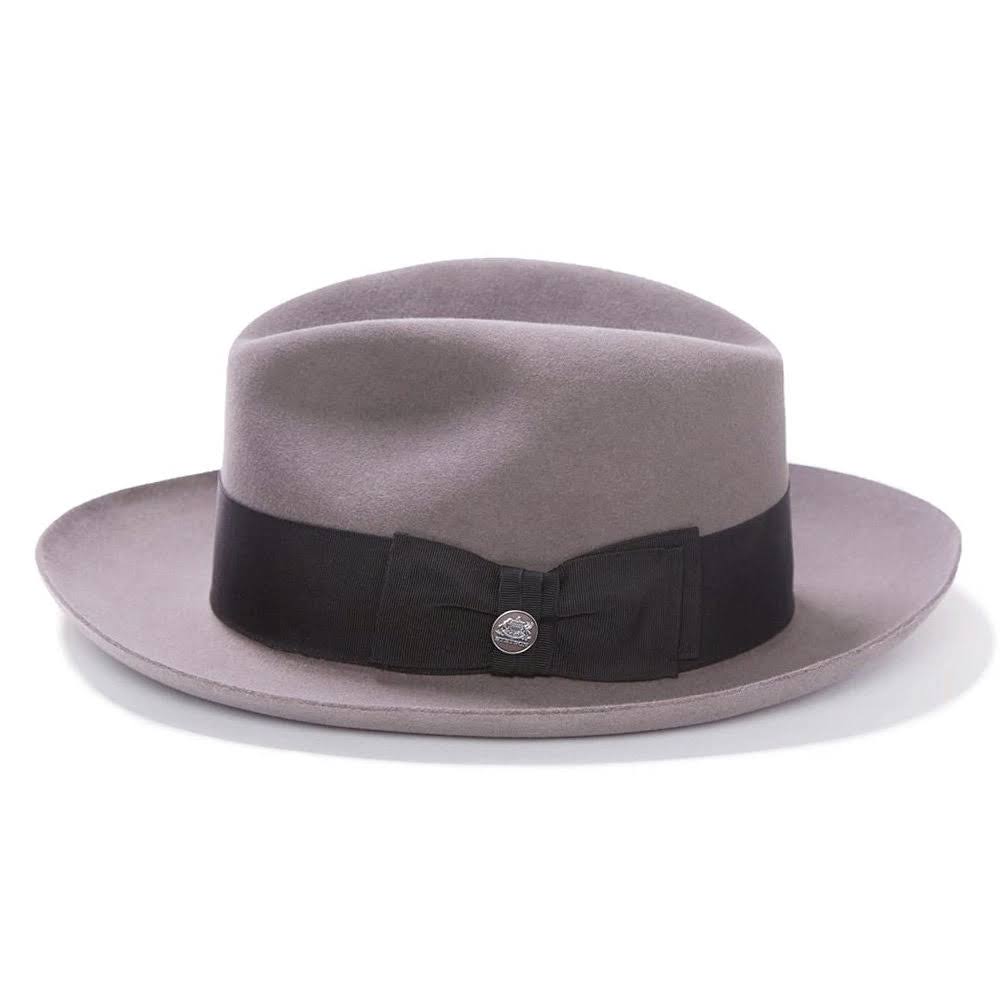 Caribou Fur Felt Fedora Hat V4794