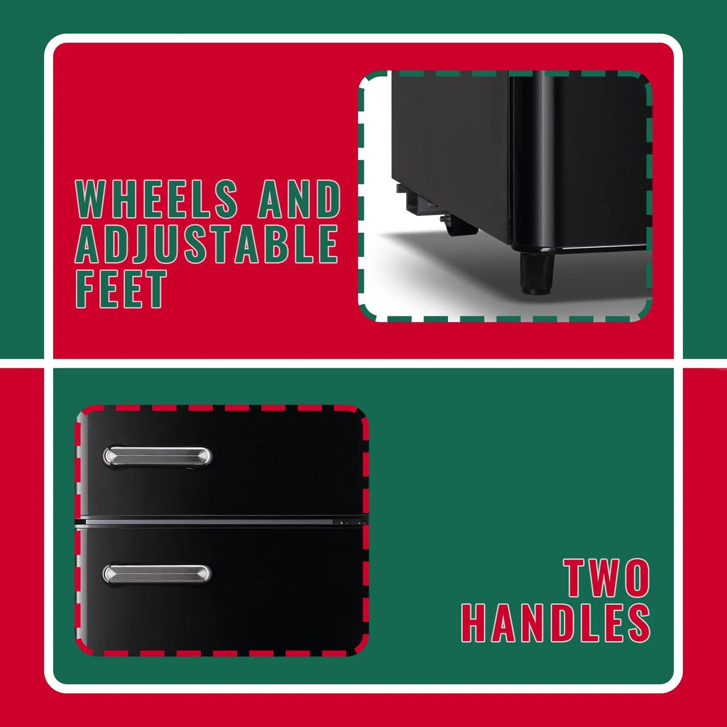 3.5 Cu.ft Dual Door Small Refrigerator with Freezer J2349