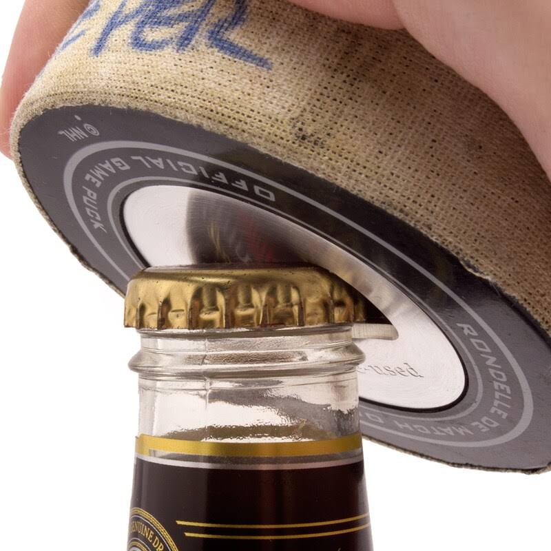 Game-Used Puck Bottle Opener N48077