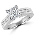 14K White Gold Princess Diamond Solitaire Engagement Ring J363100