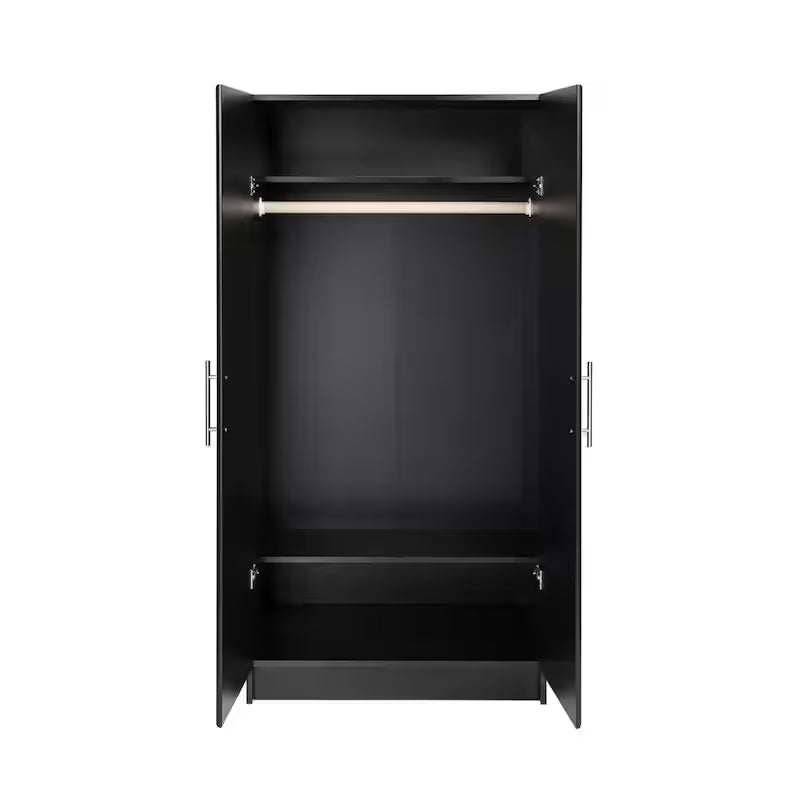 Black Wood Freestanding Garage Cabinet D517