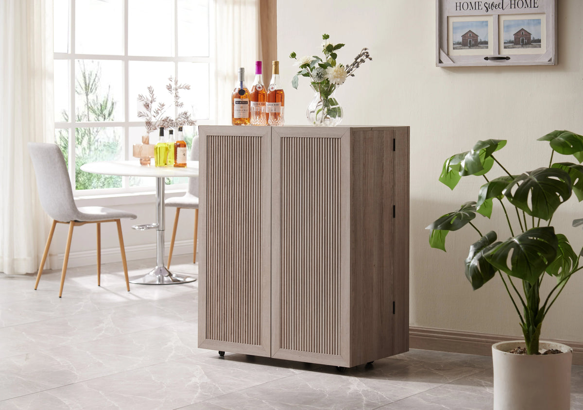Bar Server and Wine Glass Cabinet with 12-Bottle Wine Rack G952