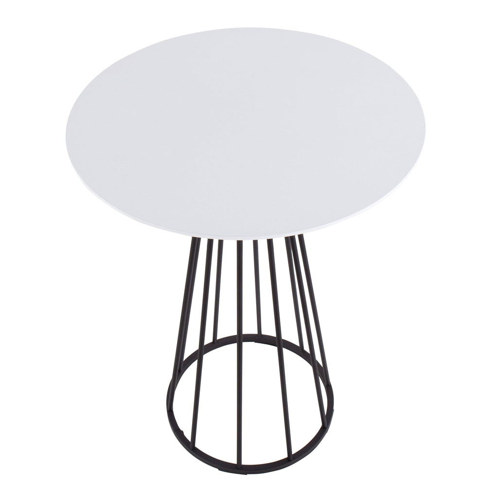 Black Wood Chrome Counter Height Table N925