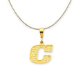 14k Yellow Gold Initial C Necklace - 16 Inch Y500642