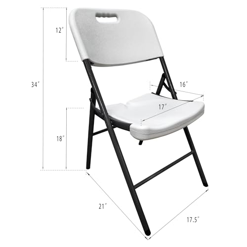 White 4-Pack Folding Plastic Chair E13553