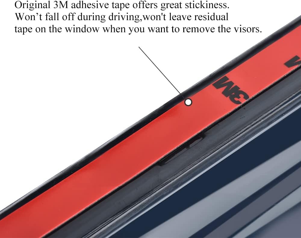 Tape on Vent Visor Rain Guard Window Wind Deflector Pack of 2 L280882
