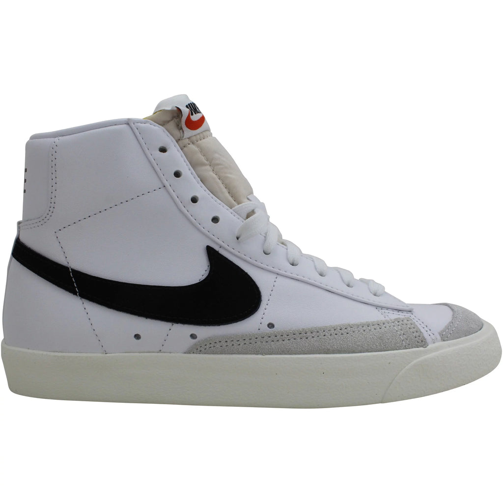 White Black Mid Top Sneakers K453