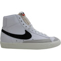 White Black Mid Top Sneakers K453