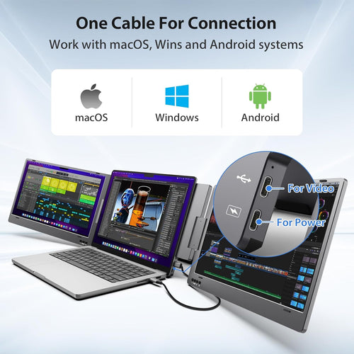 14" 1080P FHD IPS Dual Portable Monitor G889243