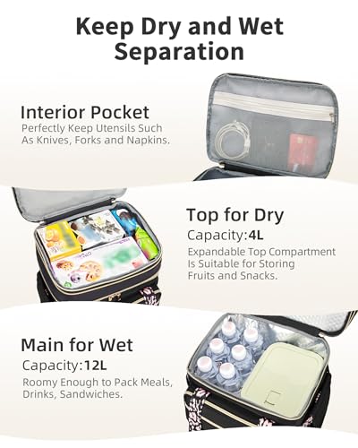 Black Expandable Insulated Lunch Bag E450437