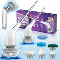 Gray Rechargeable Electric Spin Scrubber with 7 Brush Heads M2931
