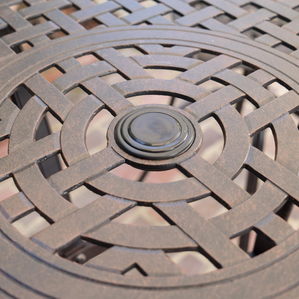 Cast Aluminum Round Bar Table J63928