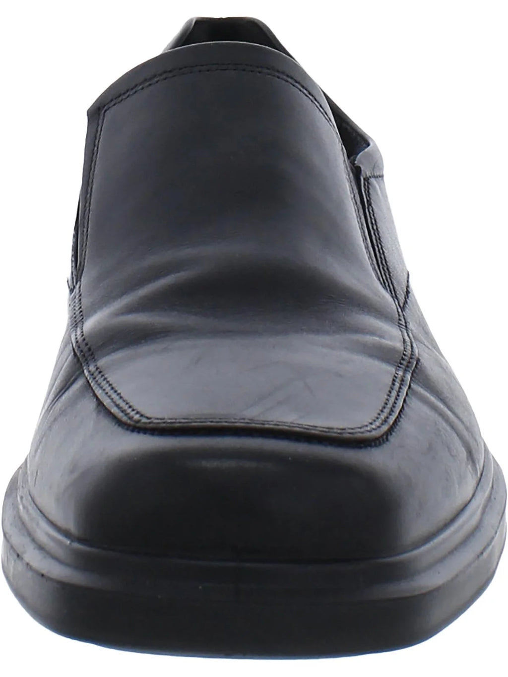 Black Leather Slip-on Shoes Z796