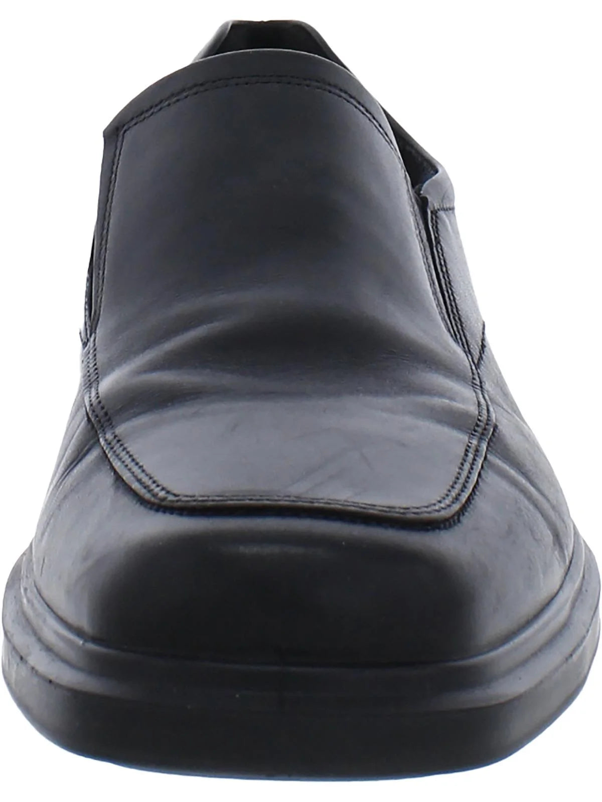 Black Leather Slip-on Shoes Z796
