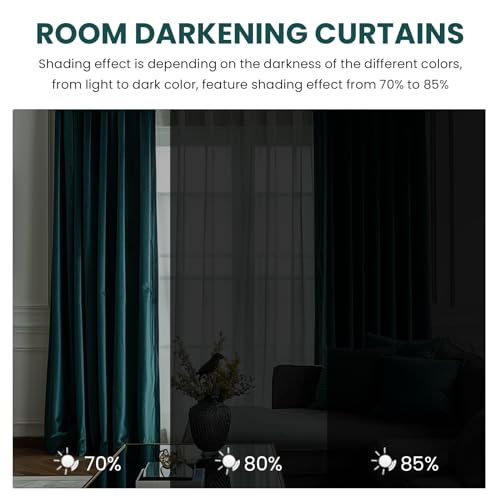 Black Velvet Curtains 2 Panels 52" W x 84" L Q788